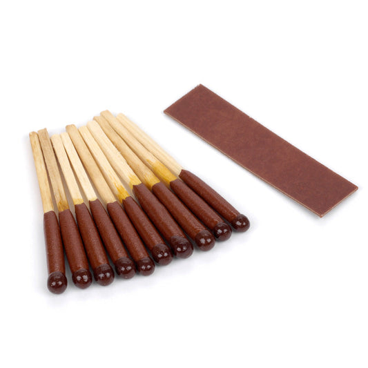 NDuR wind and waterproof matches 10 pack with striker board vacuum sealed package