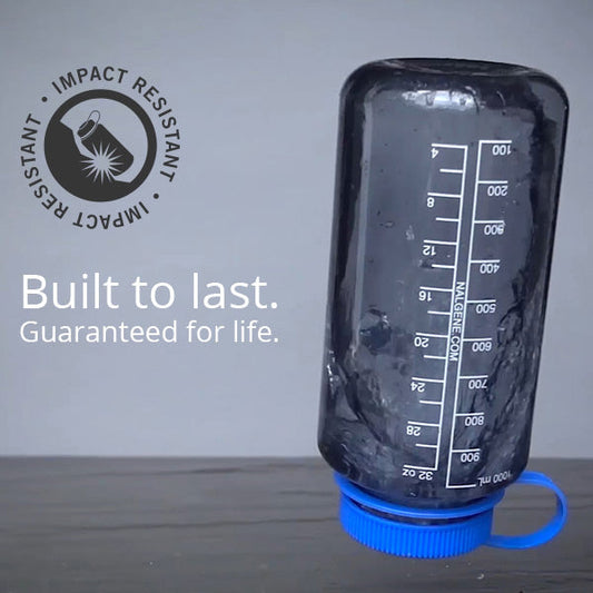 48oz Wide Mouth Silo - Gray Bottle with Blue Cap - Tactical Edge