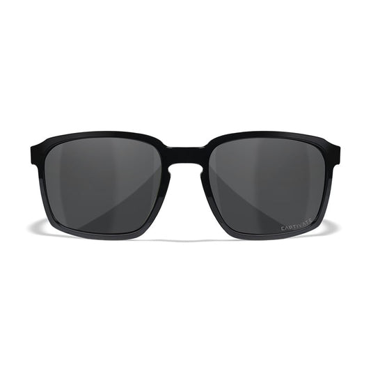 Wiley X Alfa Sunglasses - Matte Black - Captivate Polarized Grey