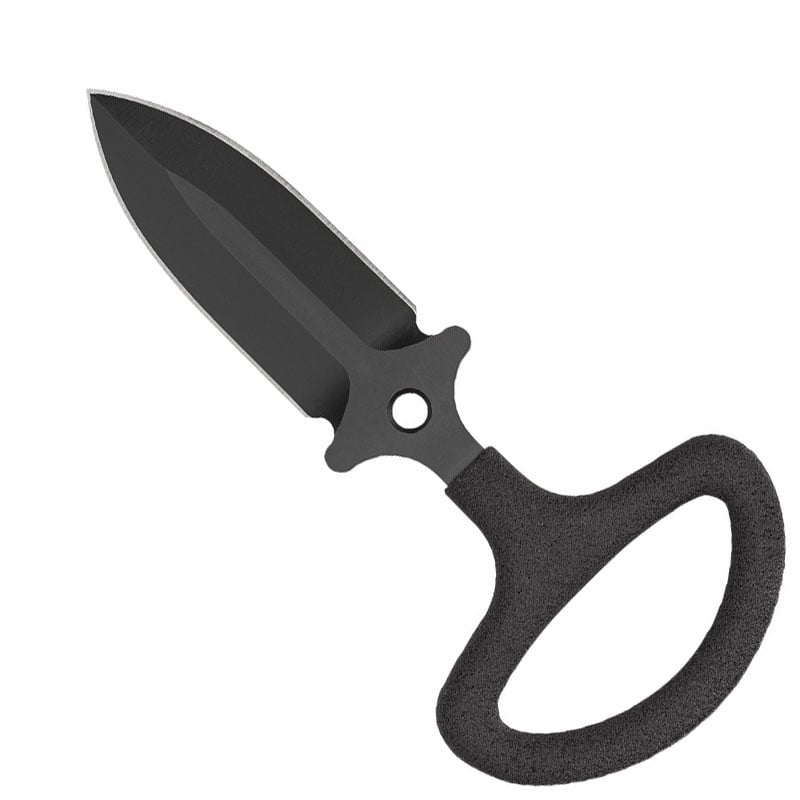 Benchmade 175BK push dagger with black coated double-edge blade and tactical sheath