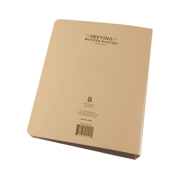 1" 6 Ring Binder Tan - Tactical Edge