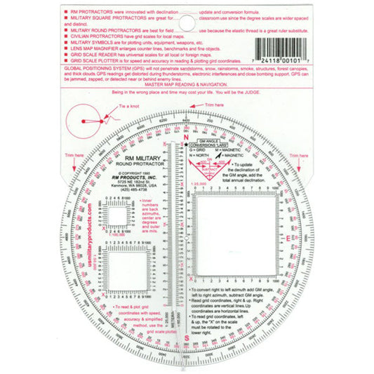 Military Round Protractor - Tactical Edge