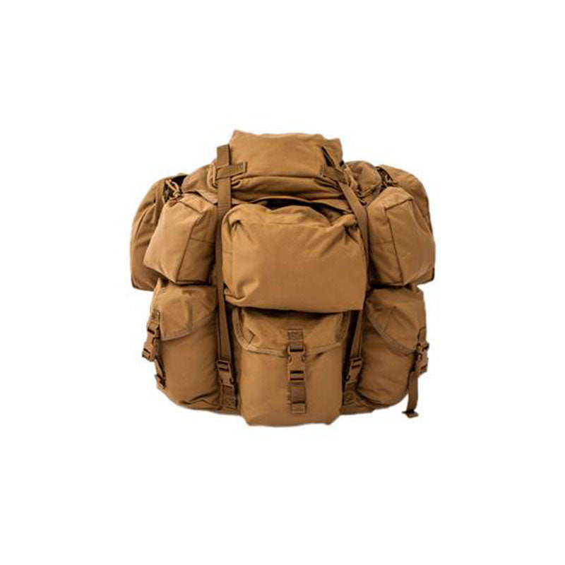 Tactical Tailor Malice Pack Version 2 in Coyote Brown with multiple zippered pockets and Fastex buckles