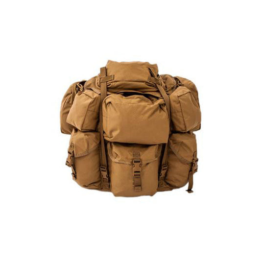 Tactical Tailor Malice Pack Version 2 in Coyote Brown with multiple zippered pockets and Fastex buckles