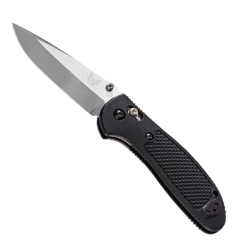 Benchmade 551 Griptilian folding knife with satin blade and black nylon handle