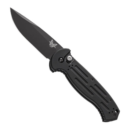 Benchmade AFO II 9051BK automatic folding knife with black coated blade and aluminum handle