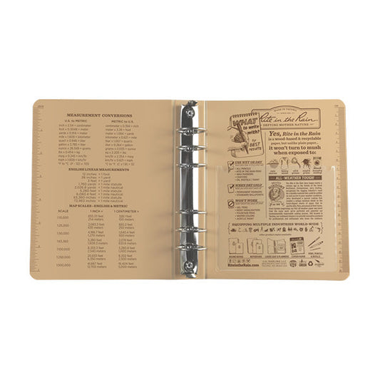 1" 6 Ring Binder Tan - Tactical Edge