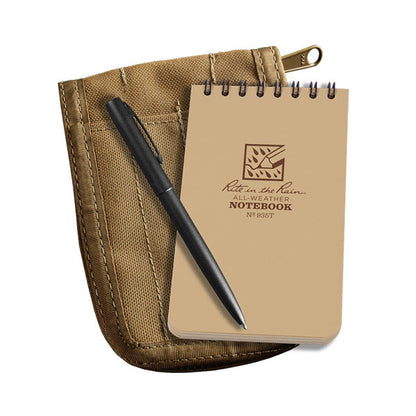 Rite in the Rain 3x5 tan waterproof spiral notebook with universal grid pattern pages