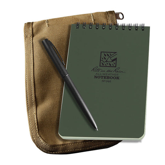Rite in the Rain 946-KIT tactical notebook kit with olive drab CORDURA cover, weatherproof notebook, and black tactical pen