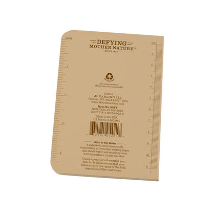 3 1/2" X 5" Soft Cover Pocket Memo Book Tan - Tactical Edge