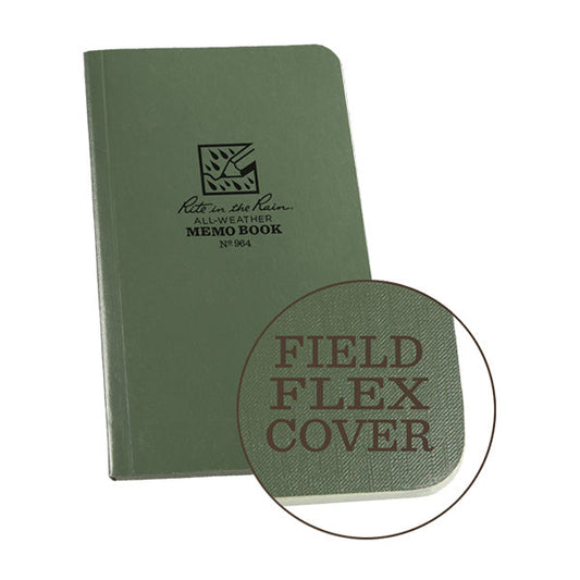Rite in the Rain olive drab tactical memo book with Field-Flex cover for military field documentation