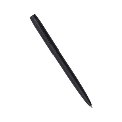 Rite in the Rain all weather metal clicker pen with black barrel and blue ink cartridge