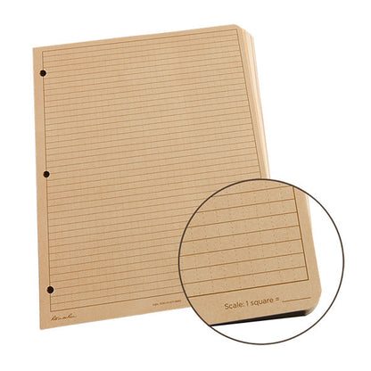 Rite in the Rain 8.5x11 tactical loose leaf sheets with grid pattern and three-hole punch binding