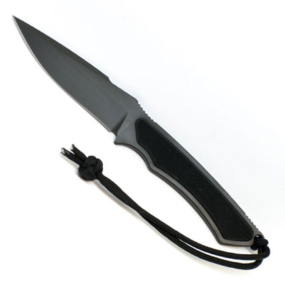 Spartan Blades Phrike fixed blade knife with black S35VN steel blade and black G10 handle with nylon MOLLE sheath