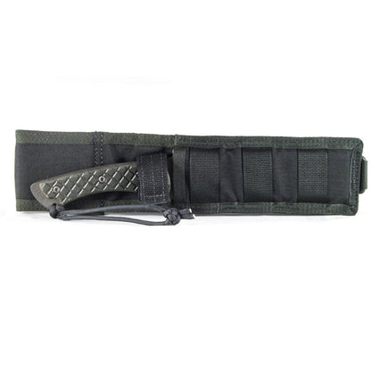 Spartan Blades Ares - Fighter/Combat Utility Black Blade - Green Handle - Black Nylon Sheath - Tactical Edge