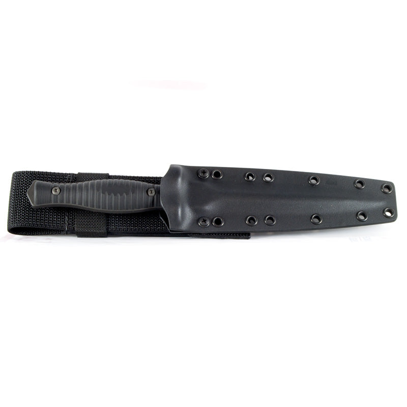 Spartan-George V-14 Dagger - Black Blade - Black Handle - Black Kydex Sheath - Tactical Edge
