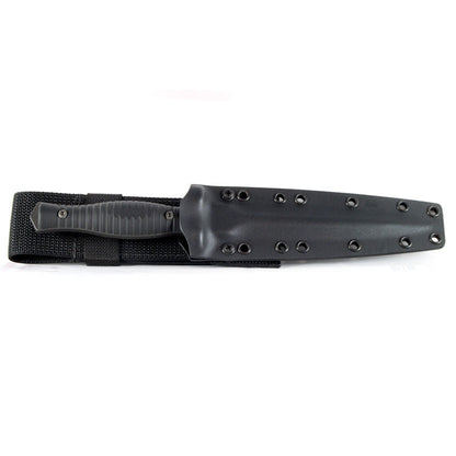 Spartan-George V-14 Dagger - Black Blade - Black Handle - Black Kydex Sheath - Tactical Edge