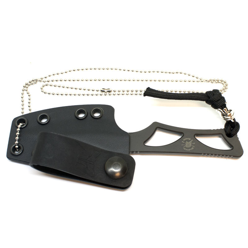 Spartan Blades Enyo - Inside Waist Band / Neck Knife EDC - Black with Black Kydex Sheath - Tactical Edge