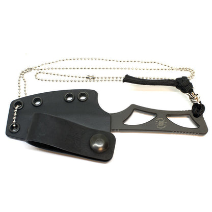 Spartan Blades Enyo - Inside Waist Band / Neck Knife EDC - Black with Black Kydex Sheath - Tactical Edge