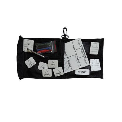 Squad Terrain Model Kit with 43 magnetic tactical symbols and terrain markers for mission briefings