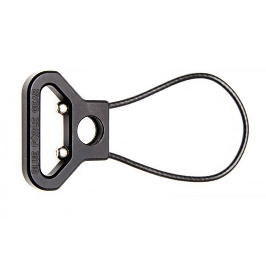 Blue Force Gear Universal Wire Loop with Push Button Socket in black anodized finish for weapon sling attachment