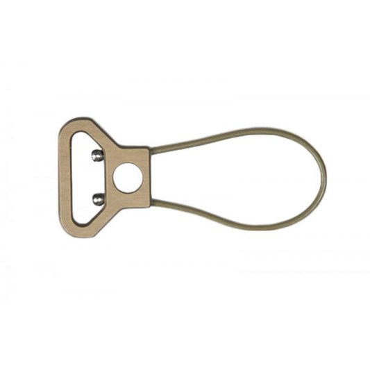 Blue Force Gear Universal Wire Loop with Push Button Socket in Coyote Brown finish for weapon sling attachment