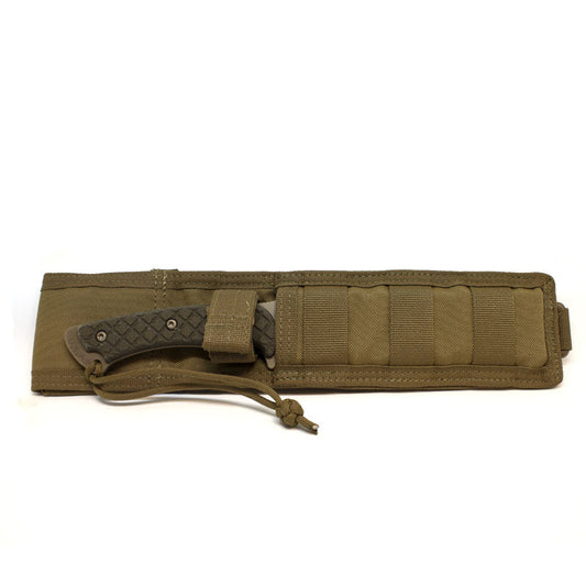 Spartan Blades Horkos - Combat /Utility Knife - FDE Blade - Green Handle - Tan Nylon Sheath - Tactical Edge