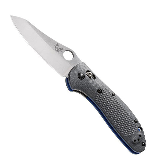 Benchmade 550-1 Griptilian folding knife with gray G10 handle and satin finish sheepsfoot blade