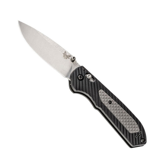 Benchmade 560 Freek folding knife with satin drop point blade and black Versaflex handle
