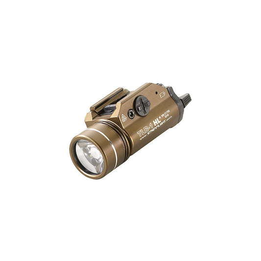 Streamlight TLR-1 HL tactical weapon light in flat dark earth finish with rail mount system