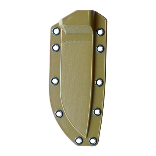 Esee-4 - Plain Edge- Black Blade - Coyote Sheath with Molle - Tactical Edge