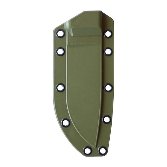 Esee-4 - Partial Serrated - Desert Tan Blade - OD Sheath with Molle - Tactical Edge