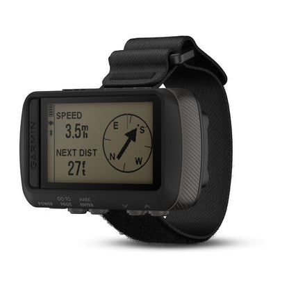 Garmin Foretrex 601 wrist-mounted GPS navigator with digital display showing navigation data