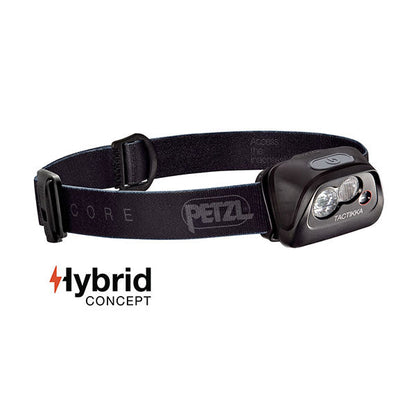 Petzl Tactikka Core headlamp with adjustable headband and CORE rechargeable battery system