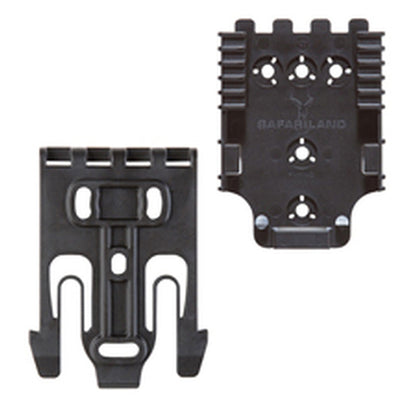 Safariland QUICK-KIT2-2 Quick Locking System kit with black QLS fork and receiver plate components