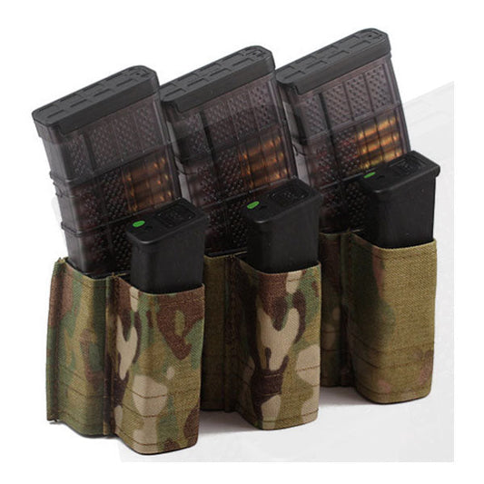 Esstac 5.56 3+3 KYWI Shorty magazine pouch in coyote brown with hybrid kydex nylon construction