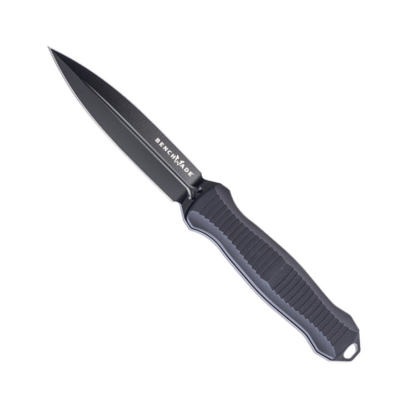Benchmade 133BK Fixed Infidel tactical knife with black coated spear-point blade and aluminum handle