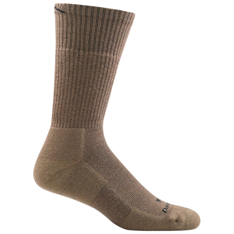 Darn Tough T4021 tactical boot cushion sock in coyote brown merino wool blend with reinforced toe and heel