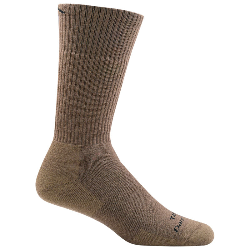 Darn Tough T4022 tactical boot sock in coyote brown with full cushion padding and mid-calf height