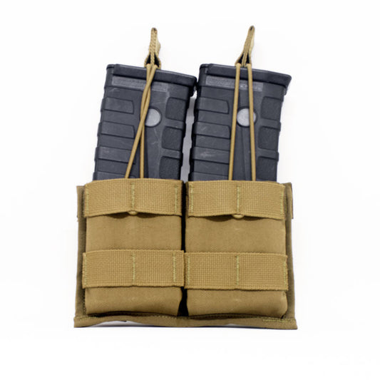 Raine Tactical Double Mag Shingle MOLLE magazine pouch for M4 magazines with elastic retention straps