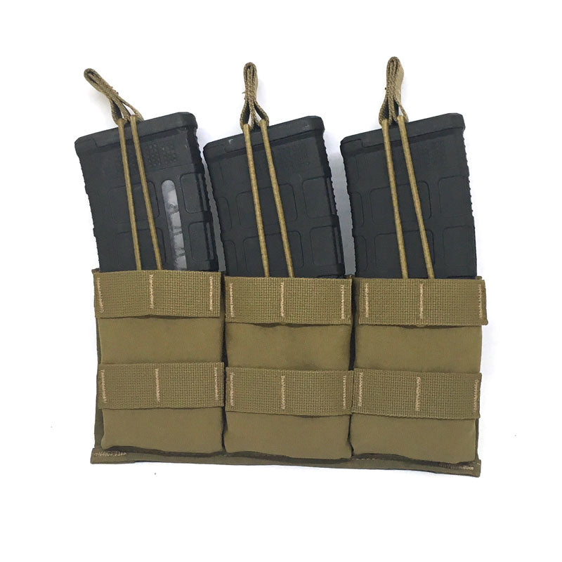 Raine Tactical Triple Mag Shingle 46SHI MOLLE magazine pouch for M4 magazines with elastic retention straps