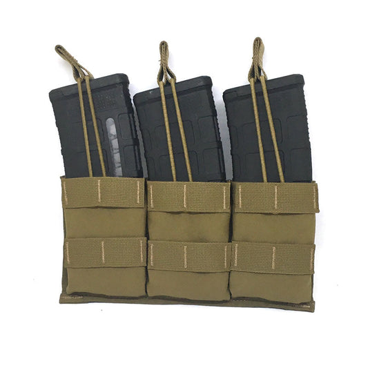 Raine Tactical Triple Mag Shingle 46SHI MOLLE magazine pouch for M4 magazines with elastic retention straps