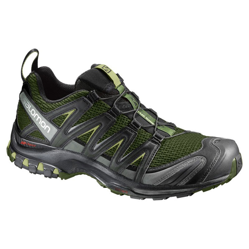 Salomon XA Pro 3D trail running shoes with aggressive tread pattern and protective upper design