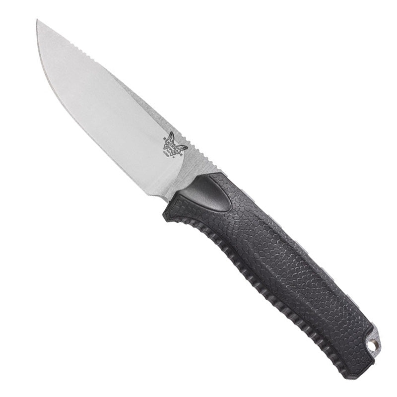 Benchmade 15008-1 Steep Country Hunter fixed blade knife with satin finish and black Kydex sheath