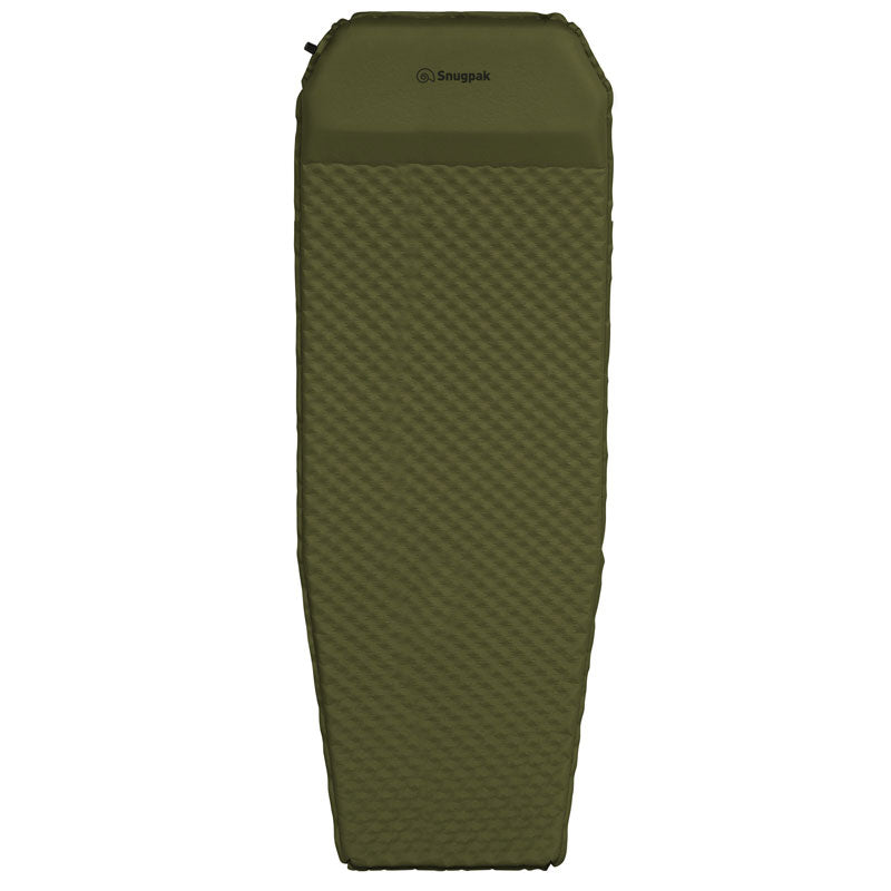 Snugpak BaseCamp Ops Elite XL self-inflating sleeping mat with integrated pillow in olive color