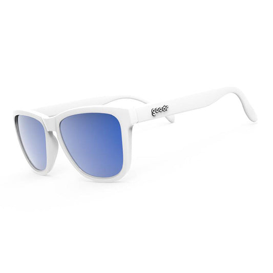 Goodr OG's Iced by Yetis polarized running sunglasses with classic frame design and grip coating
