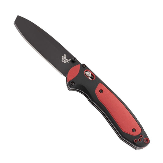 Benchmade 591BK Boost folding knife with black handle and blunt tip blade in closed position