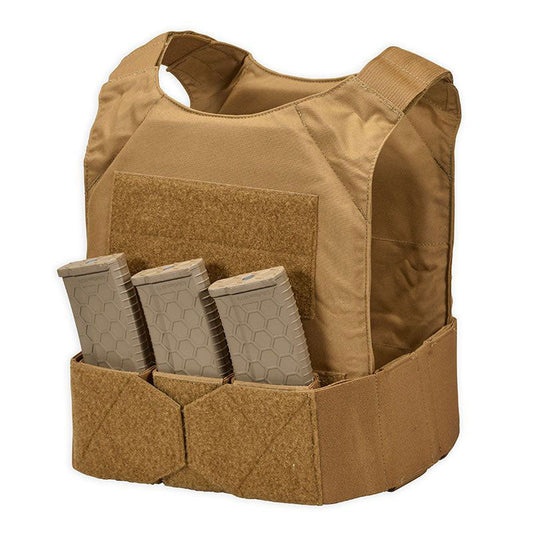 Chase Tactical LVPC-M1 low visibility plate carrier with integrated magazine pouches and adjustable cummerbund