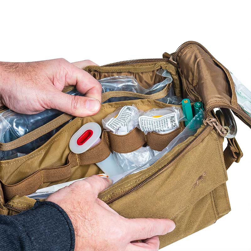 Tasmanian Tiger Small Medic Pack MK II loaded with medical gear