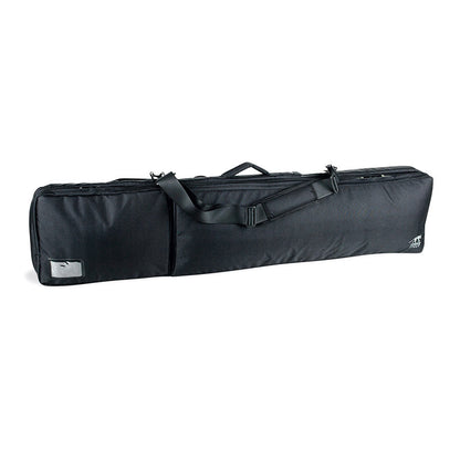 Tasmanian Tiger Rifle Bag L in tactical configuration showing padded rifle case with shoulder straps and exterior pockets